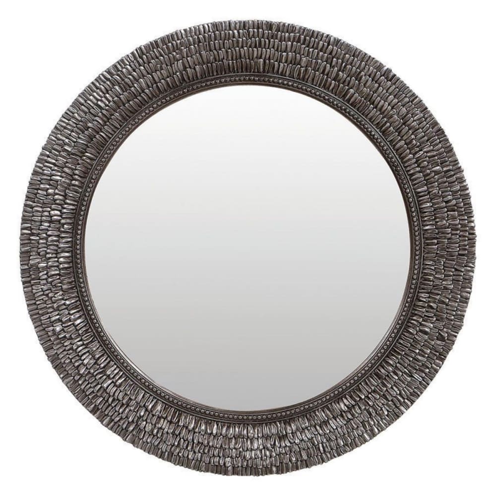Miroir rond argenté