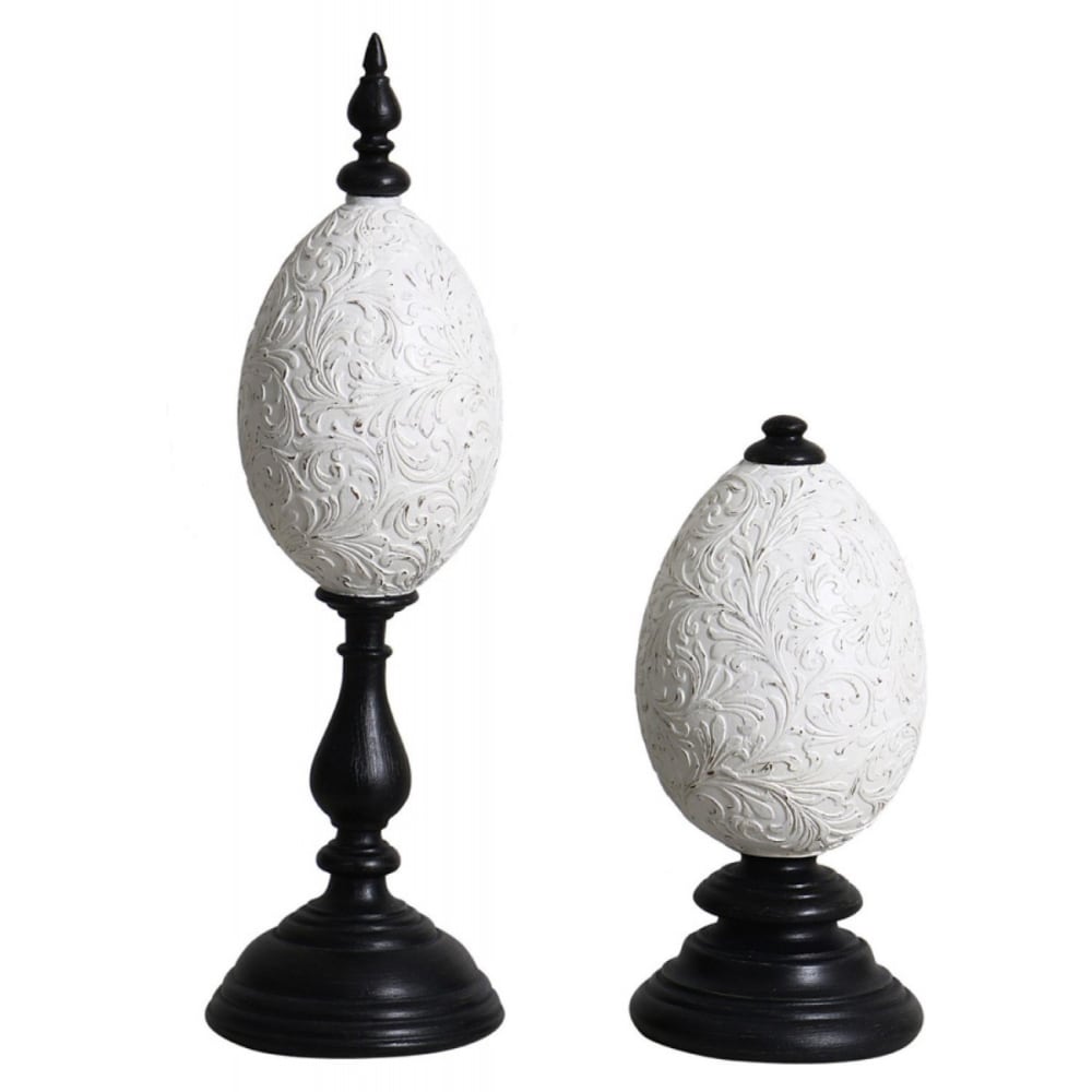 Lot de 2 oeufs décoratifs