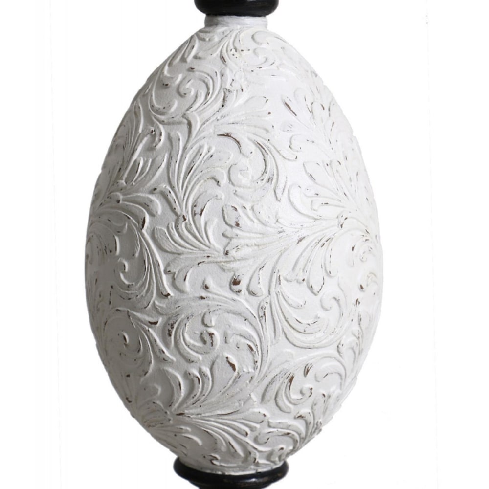 Lot de 2 oeufs décoratifs en béton noir