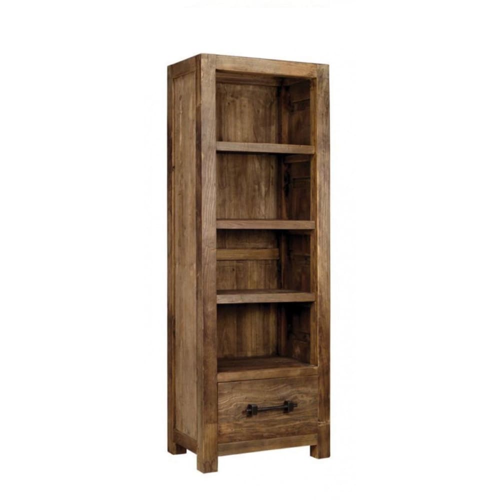 Bibliothèque 1 tiroir en bois marron