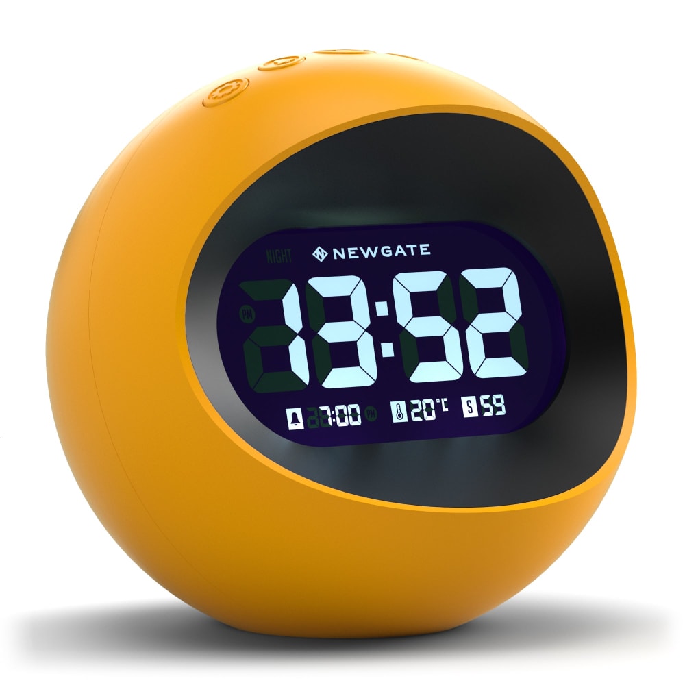 Réveil lcd acrylique en jaune — vue 4