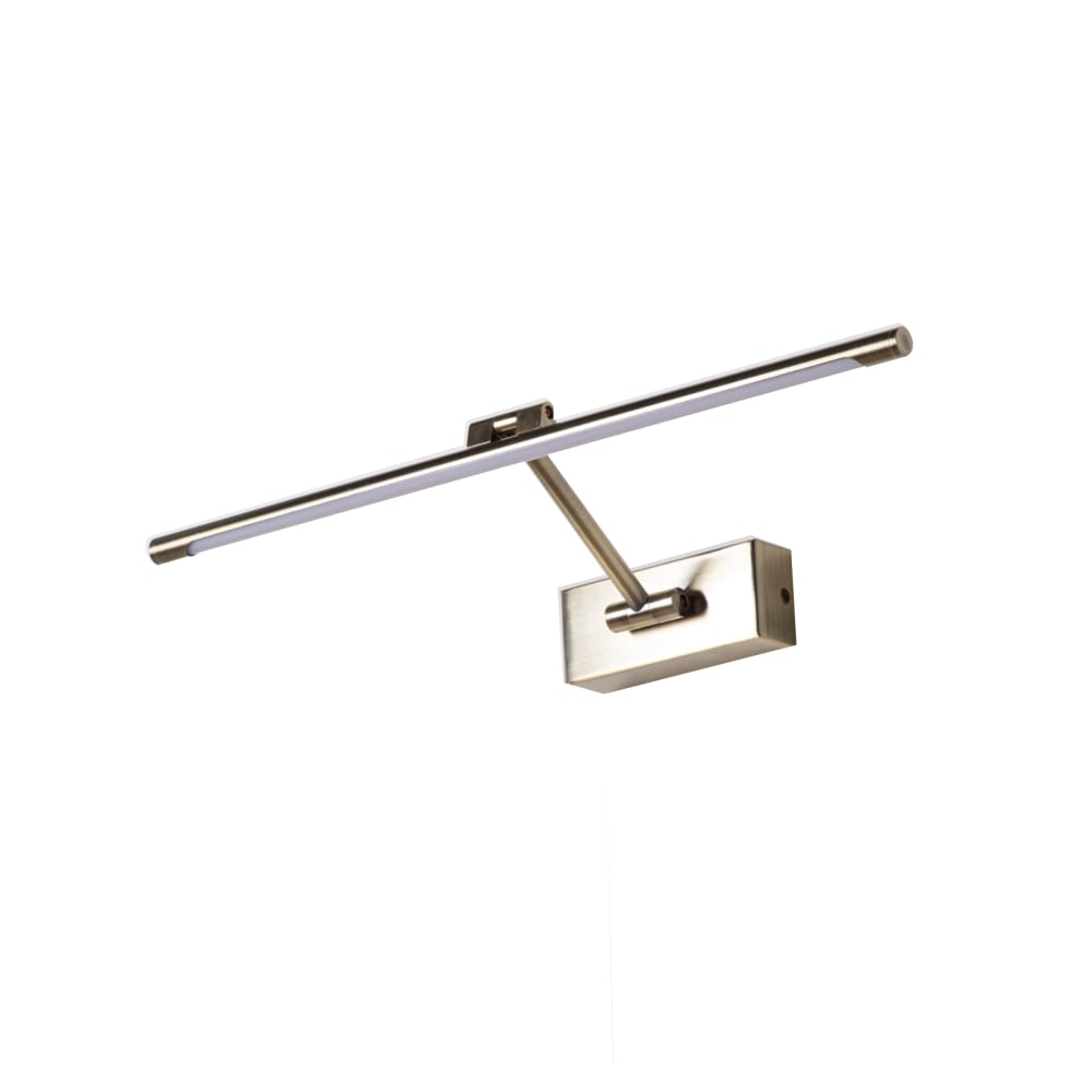 aplique led cuadros articulado aluminio  bronce envejecido 48cm 10w