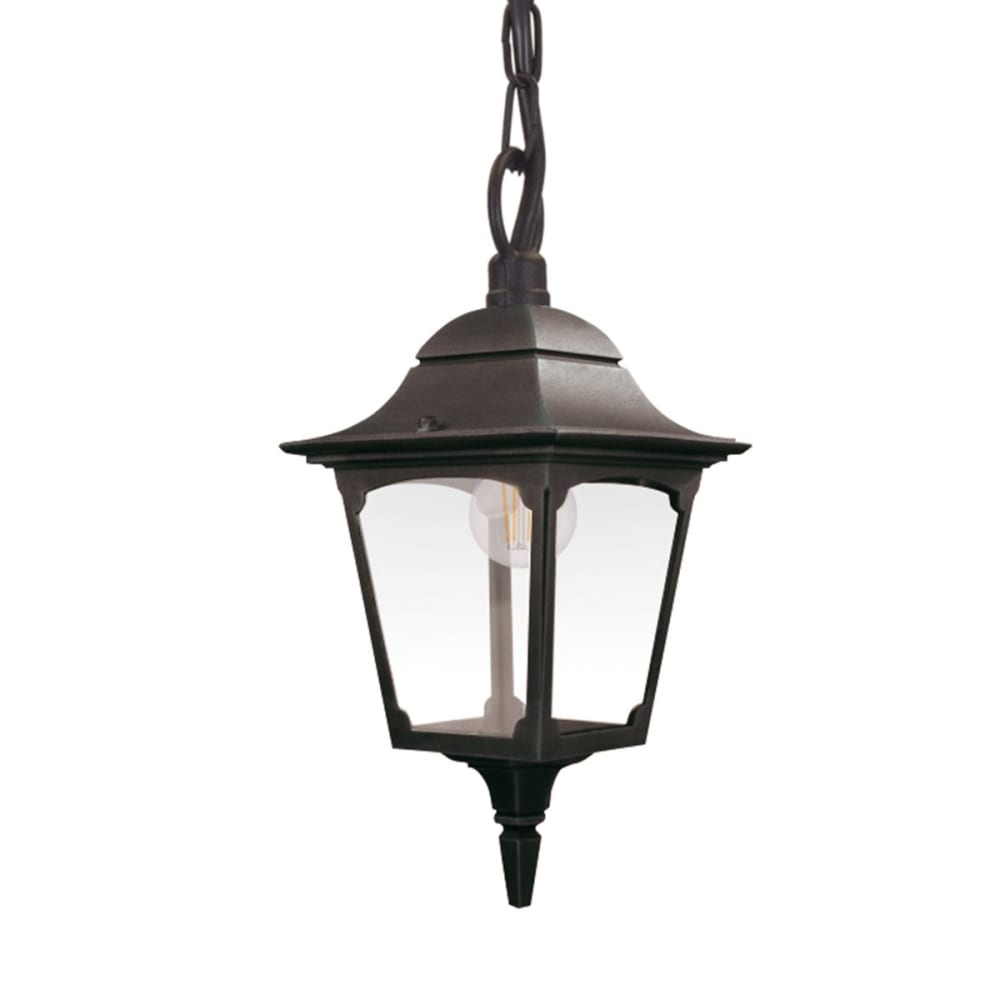 Suspension lanterne noire h. min/max: 57 cm - 104 cm