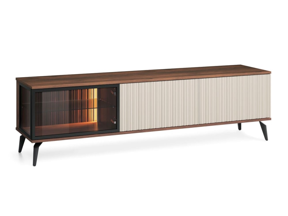 Meuble TV 3 portes LED