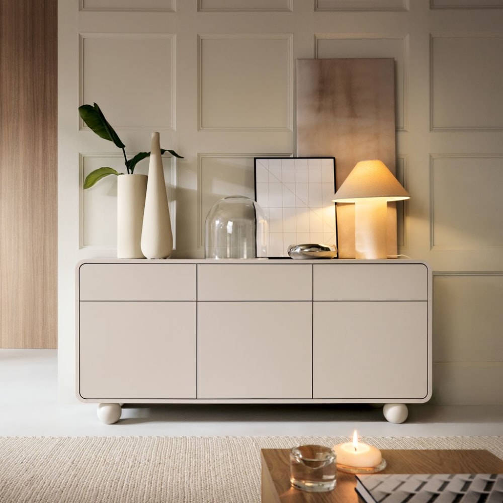 Buffet cachemire 3 portes 3 tiroirs 160x75 cm