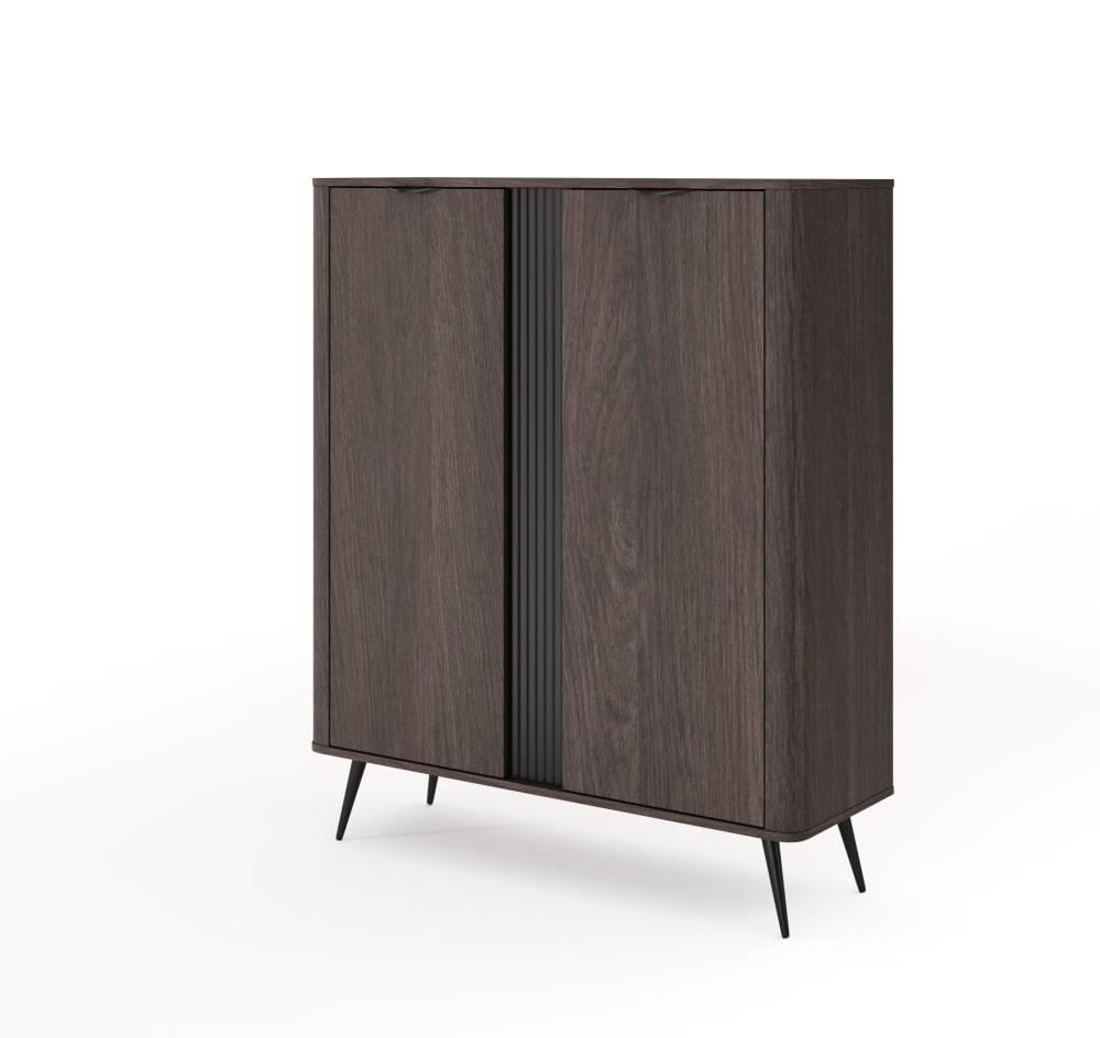 Buffet 2 portes pieds en métal 113x134 cm