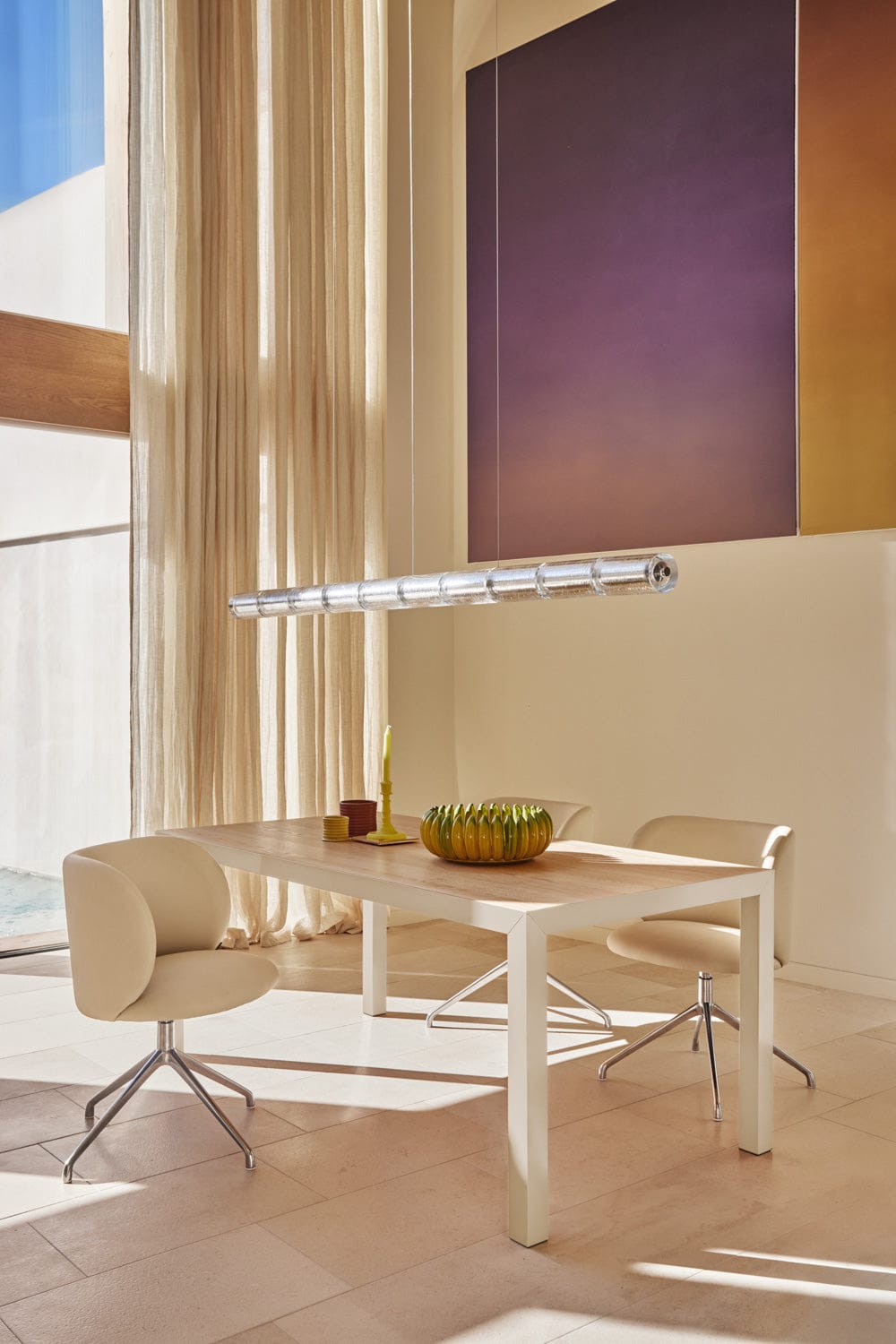 Rechteckiger Tisch mit Metallbeinen 180 x 75 cm - Maisons Du