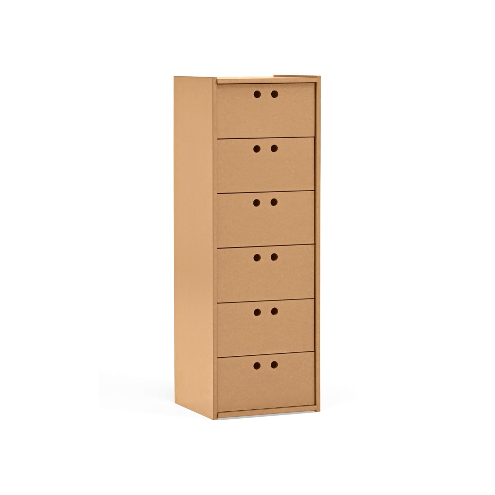 Commode haute 6 tiroirs 40 x 118 cm