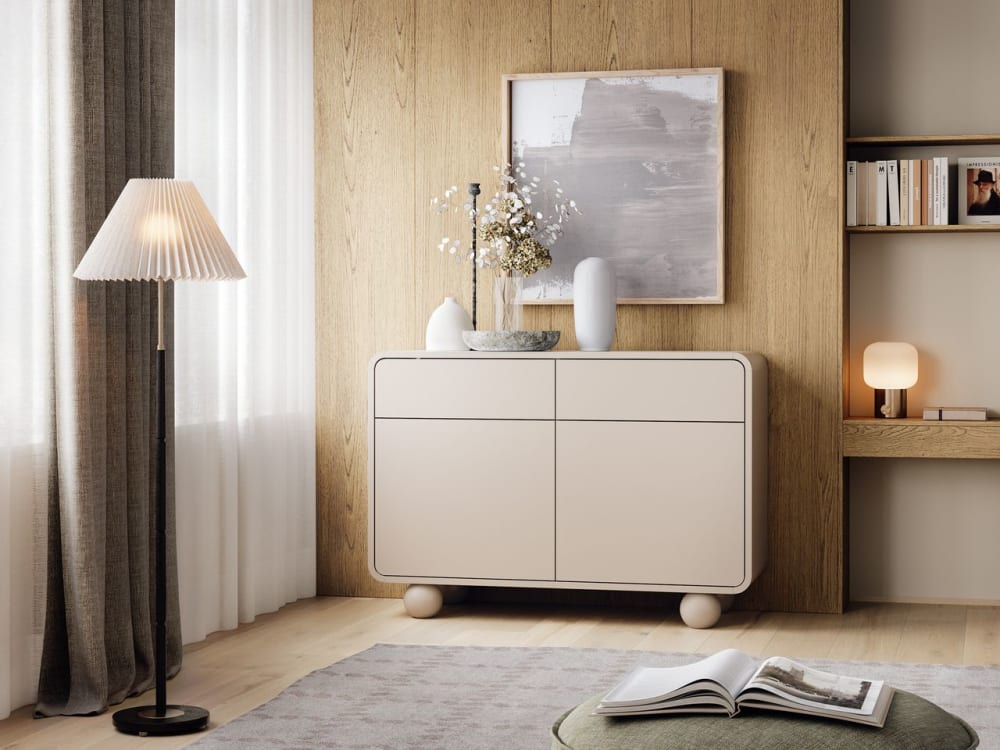 Sideboard Kaschmir 2 Türen 2 Schubladen 108x75 cm - Maisons Du