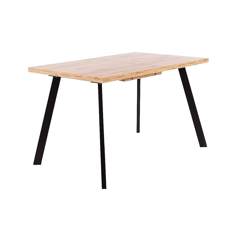 Feldmann-Wohnen Esstisch ausziehbar aus MDF 120-160x80x75cm, eiche artisan style modern Braun Holz