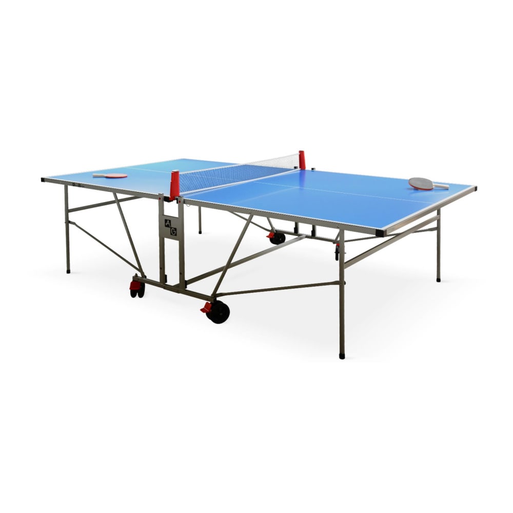 sweeek OUTDOOR Tischtennisplatte + PVC Hülle Blau Harz