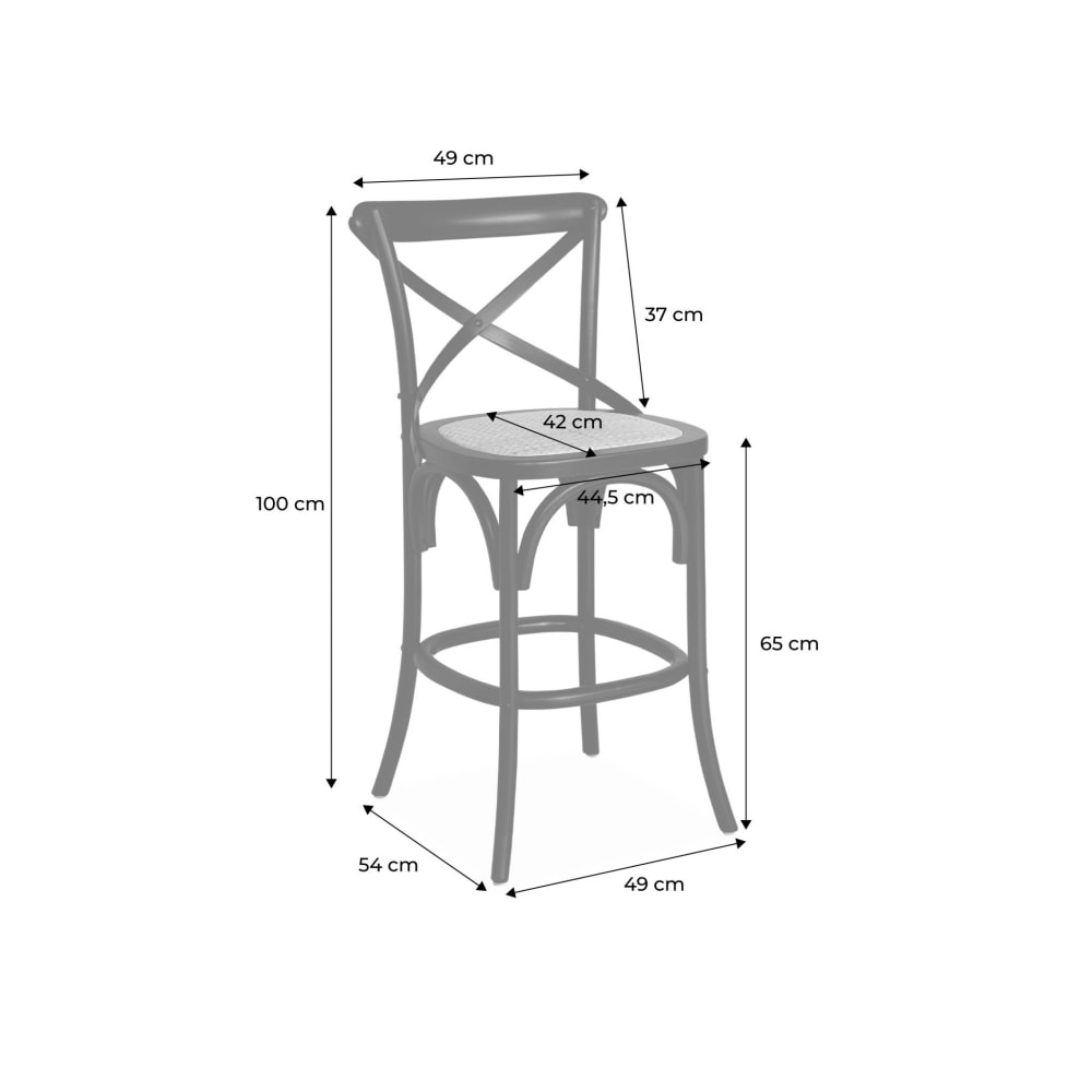 Bistro-Barhocker Vintage Holz antikbraun sweeek - Maisons Du