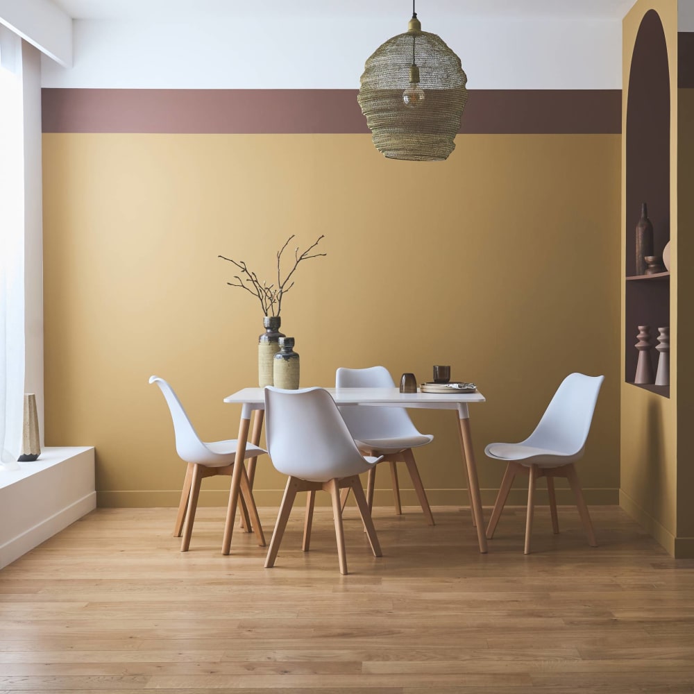 Rechteckiger Esstisch aus Holz 120 cm weiß 4 Stühle - Maisons Du