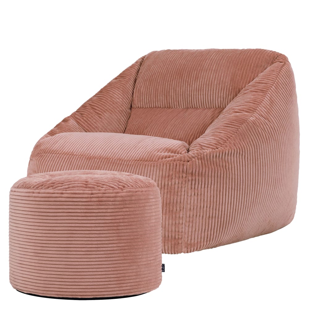 Pouf fauteuil avec repose-pied