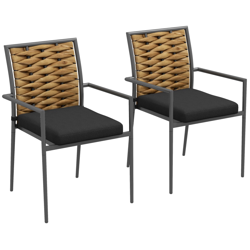 set 2 chaises jardin