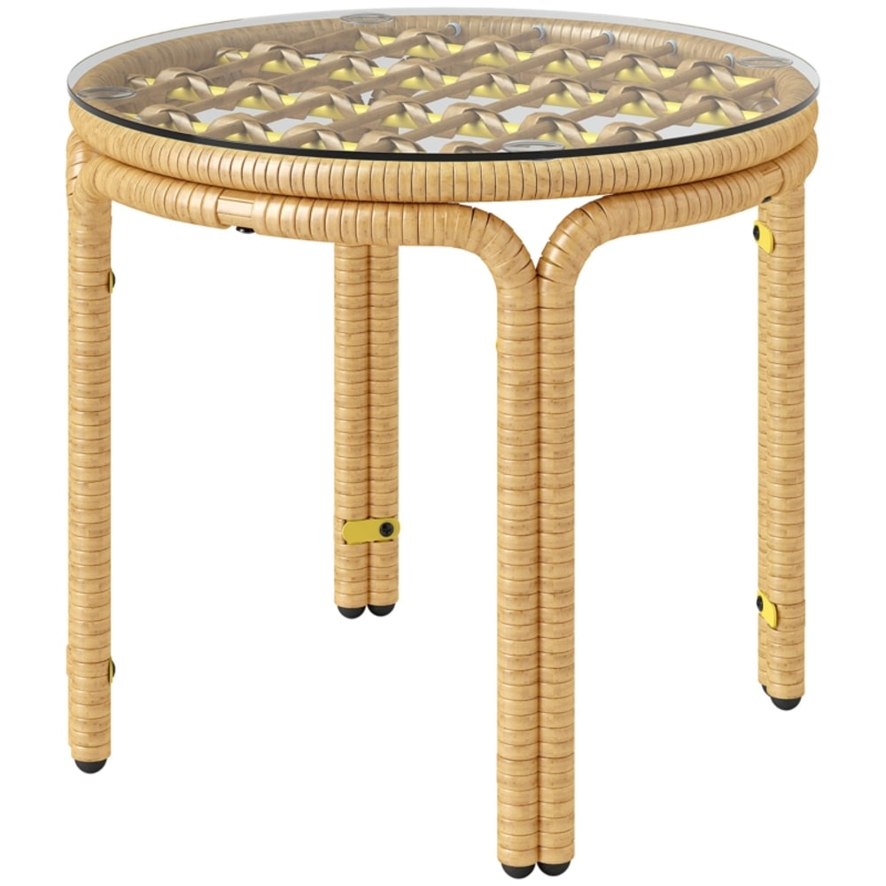Table d’appoint en - verre jaune