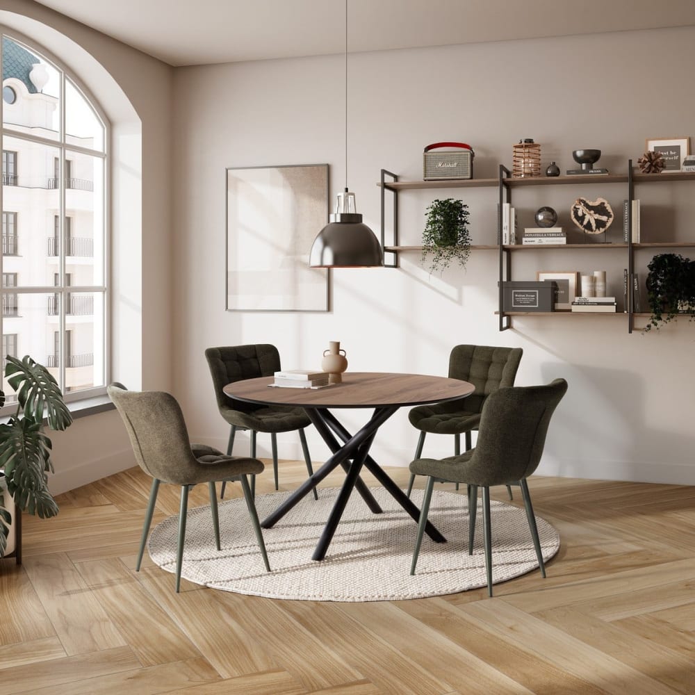 Esstisch mit Metallbeinen Ø 120 cm - - Maisons Du Monde