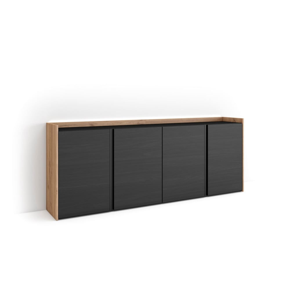 buffet effet bois noir