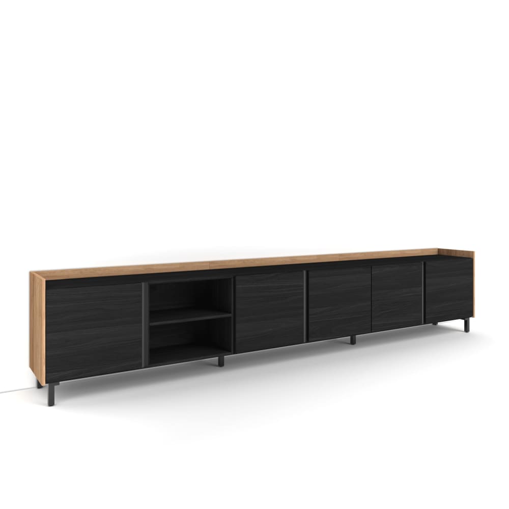 Meuble tv effet bois - pieds