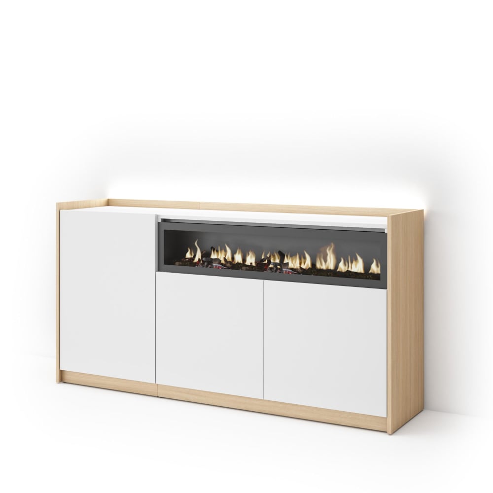 buffet effet bois blanc