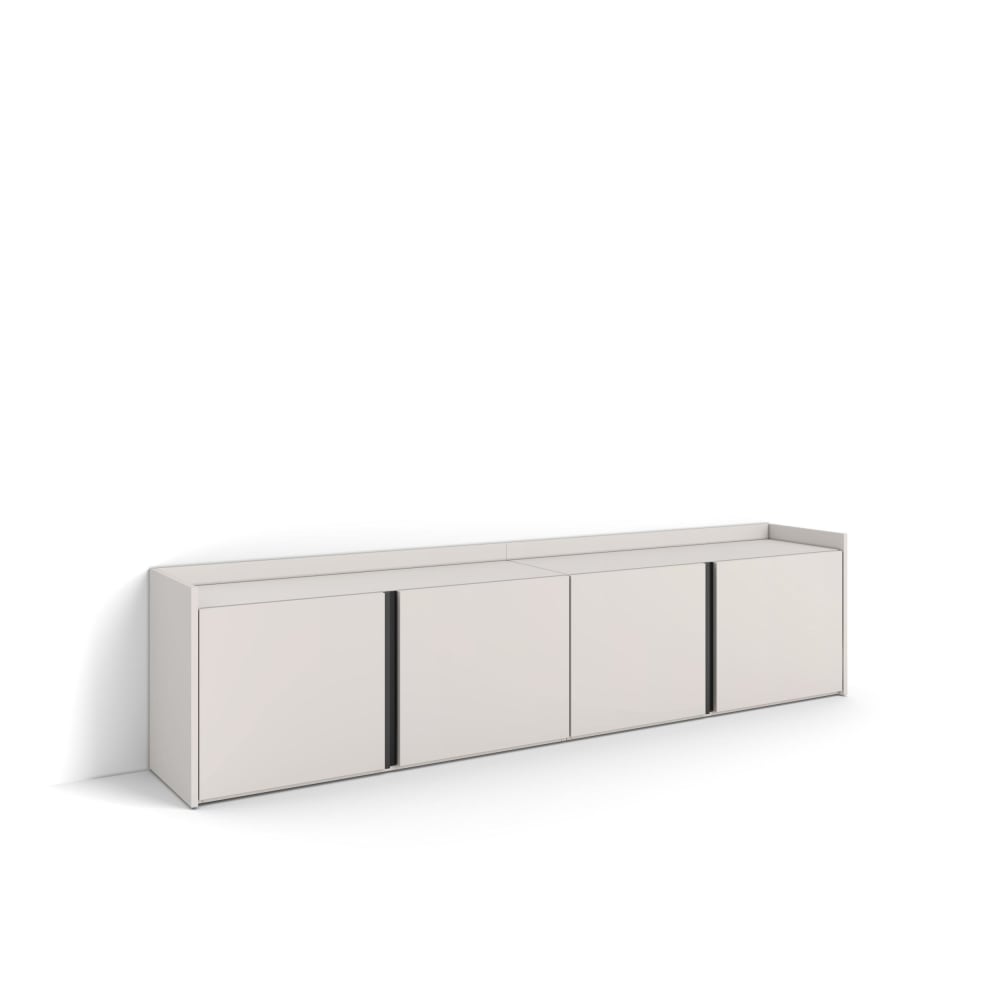 Meuble tv effet bois beige 207x35x50cm