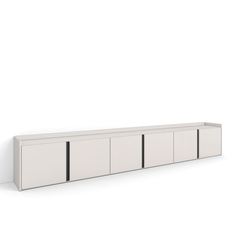 Meuble tv effet bois beige 309x35x50cm