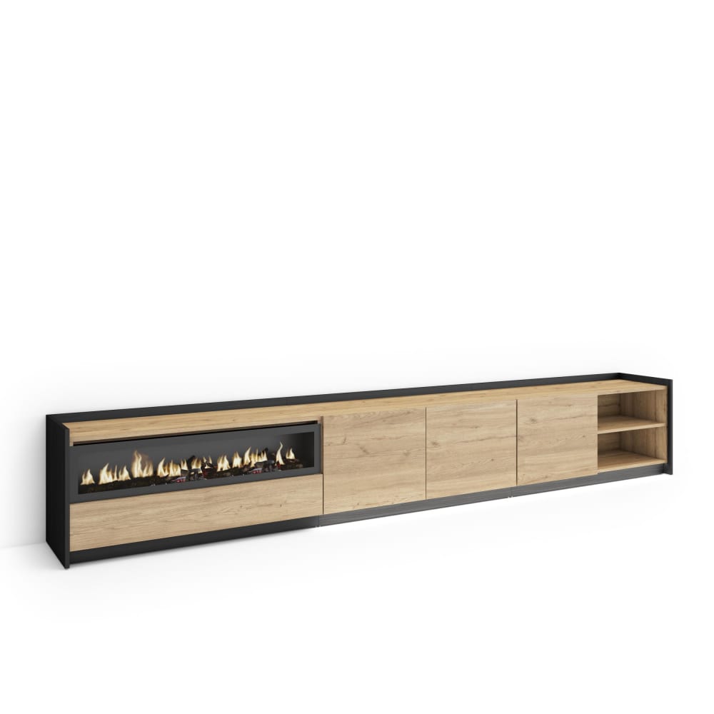 Meuble tv effet bois