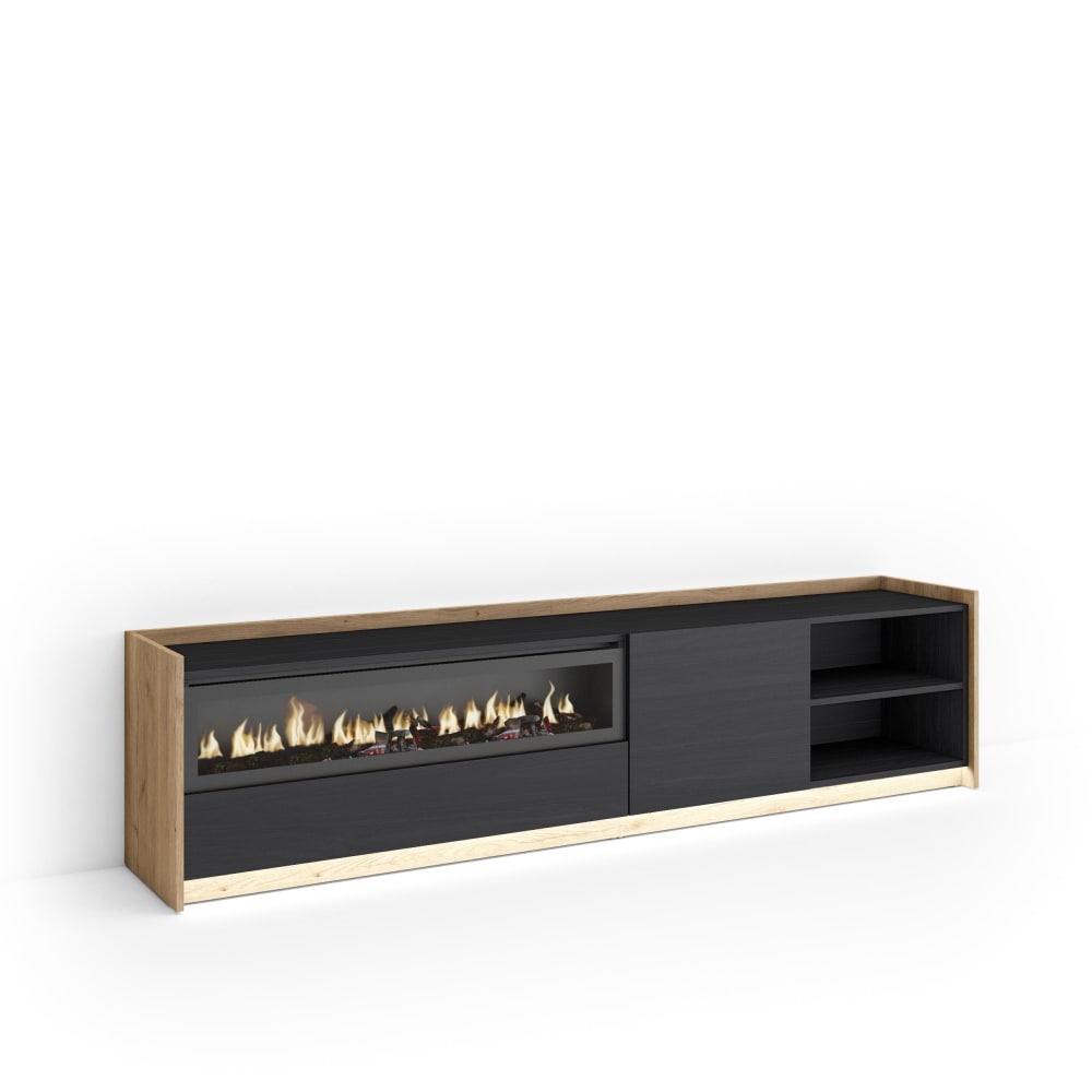 Meuble tv effet bois