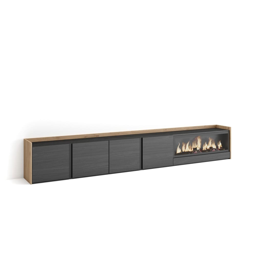 Meuble tv effet bois