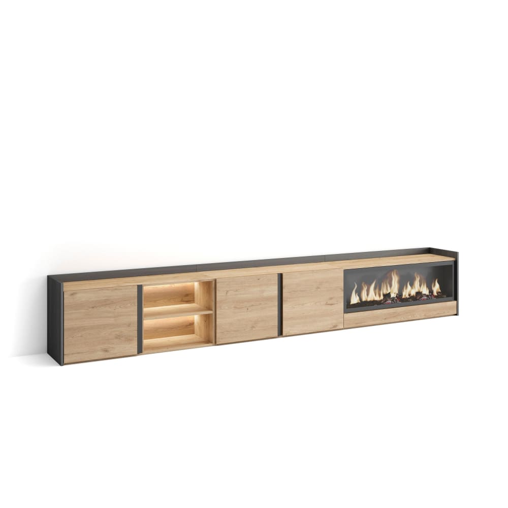 Meuble tv effet bois