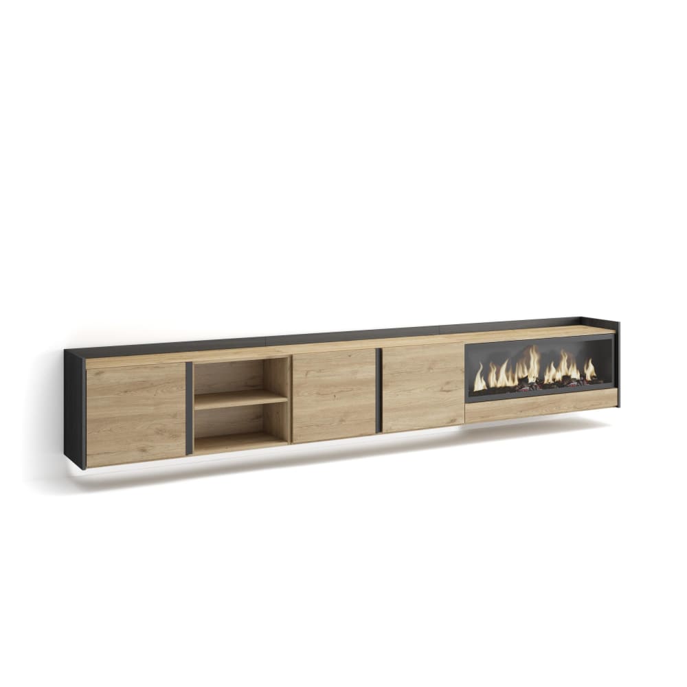Meuble tv effet bois