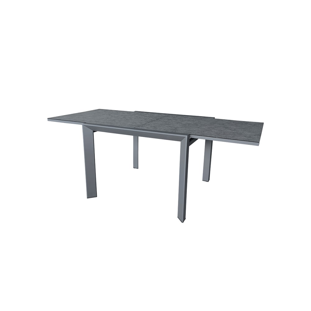 Table de  jardin en aluminium - plateau verre
