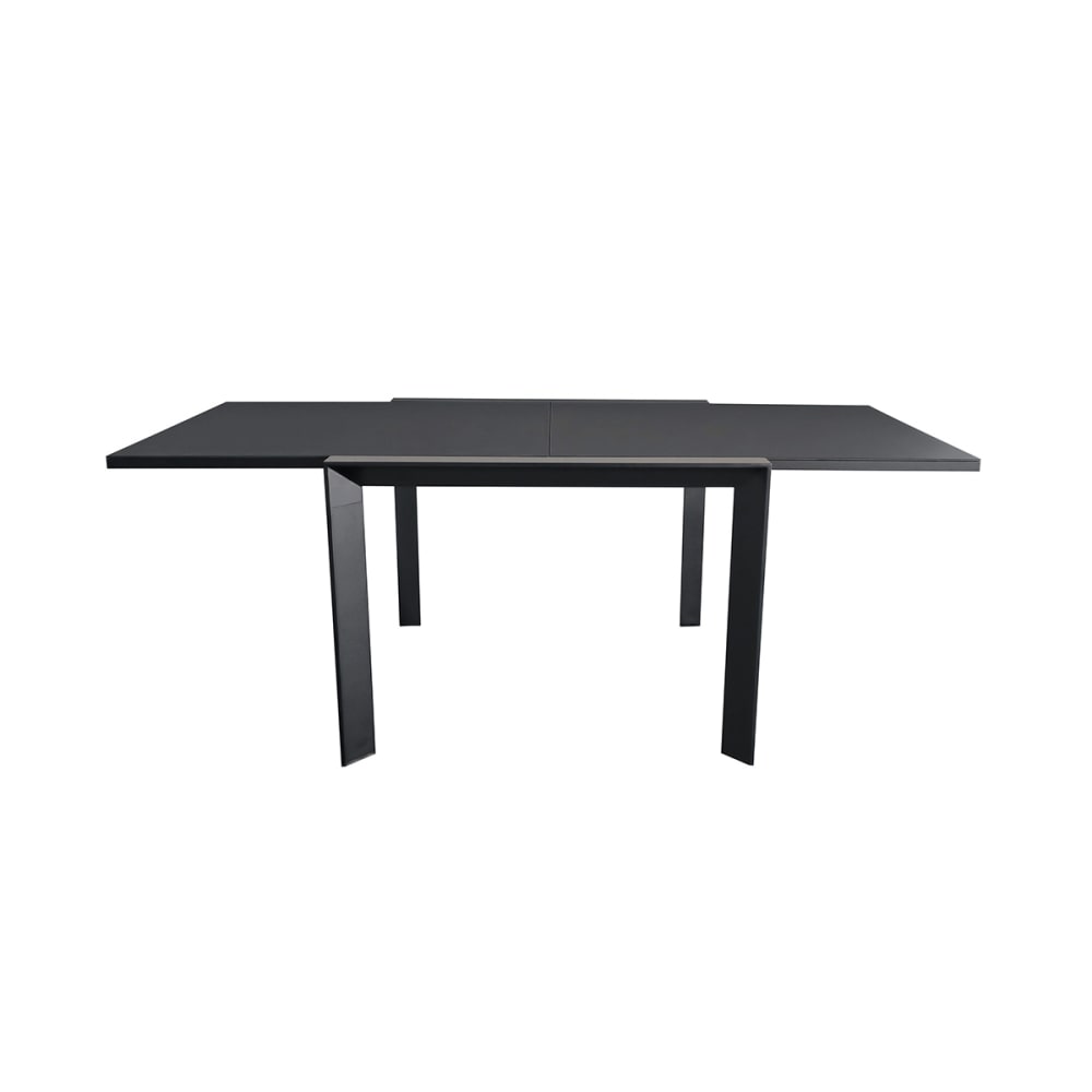 Table de jardin en aluminium - plateau verre