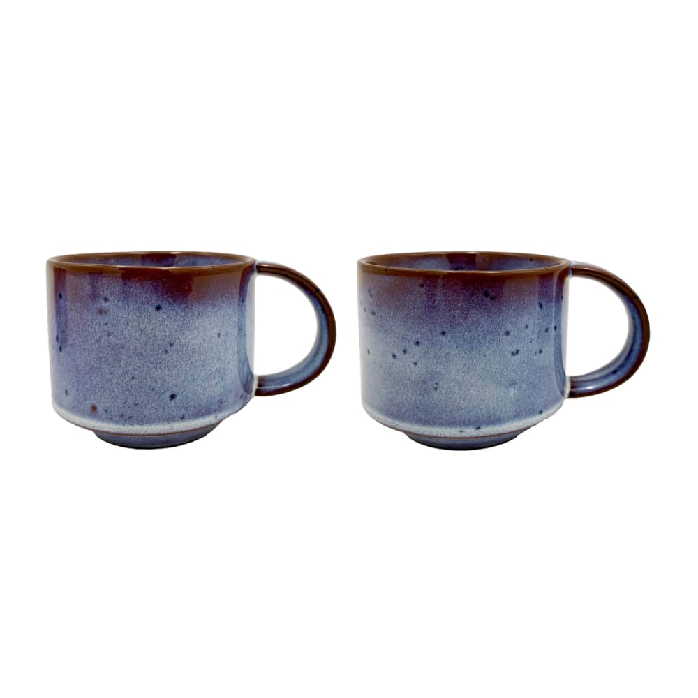 Lot de 2 mugs marrons en terre cuite h7,5x11x8cm Lot de 2 mugs marrons en terre cuite h7,5x11x8cm