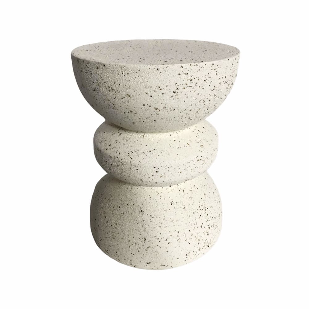 Table basse en blanc noir 44,5x35x35