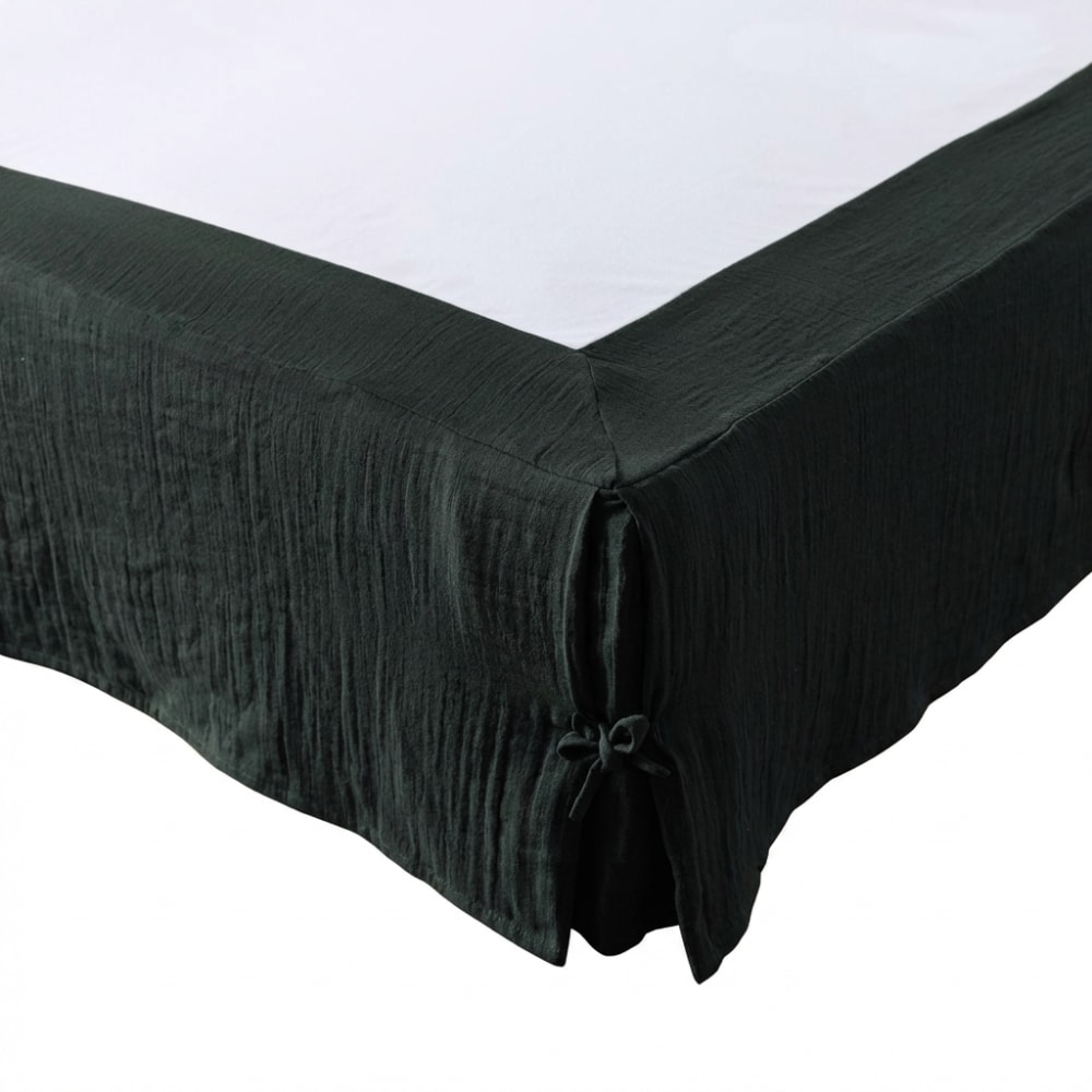 Cache sommier gaze de coton uni 140x190 cm
