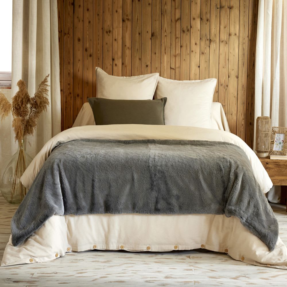 Bout de lit polyester uni 90x220 cm — vue 4
