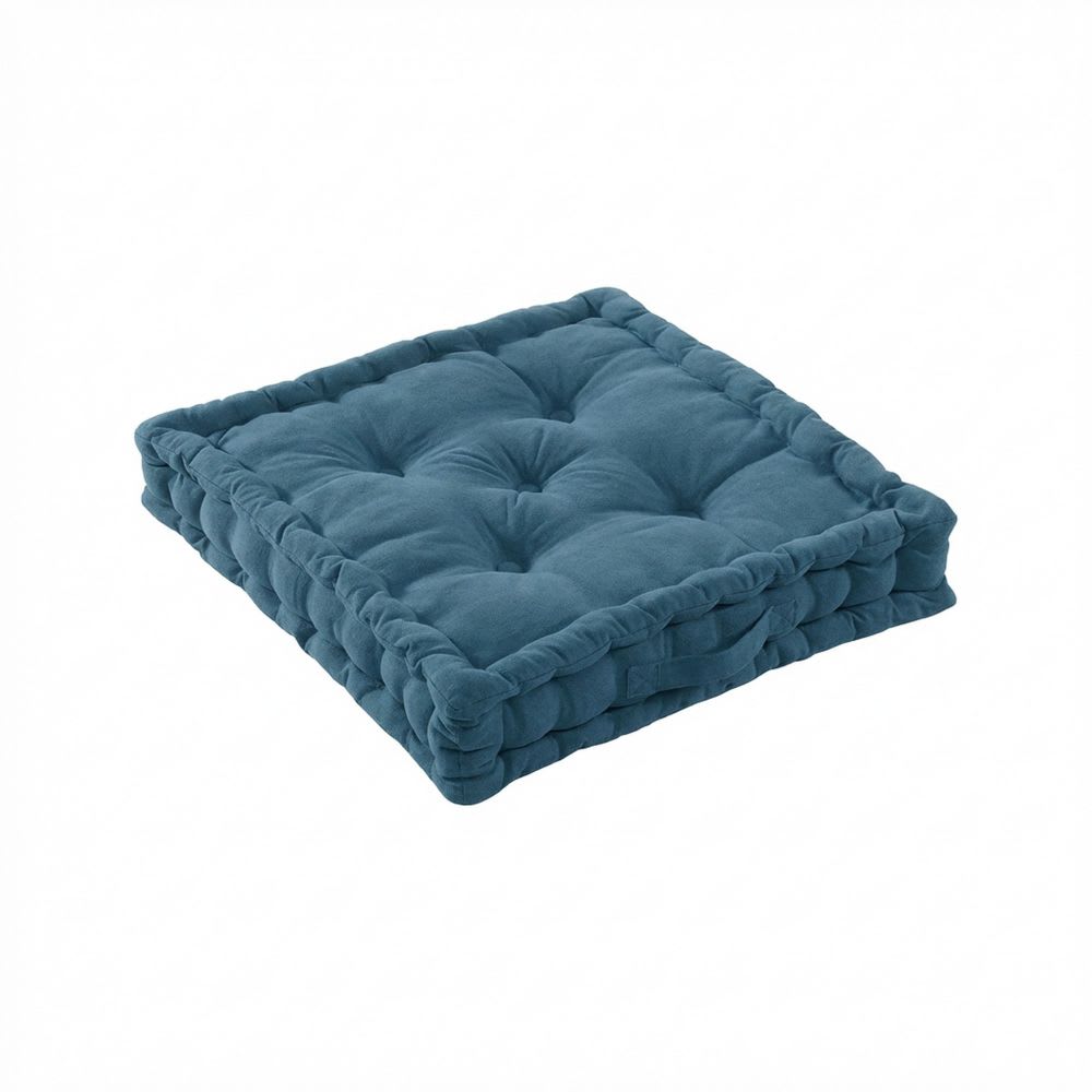 Coussin de sol coton uni 50x50 cm