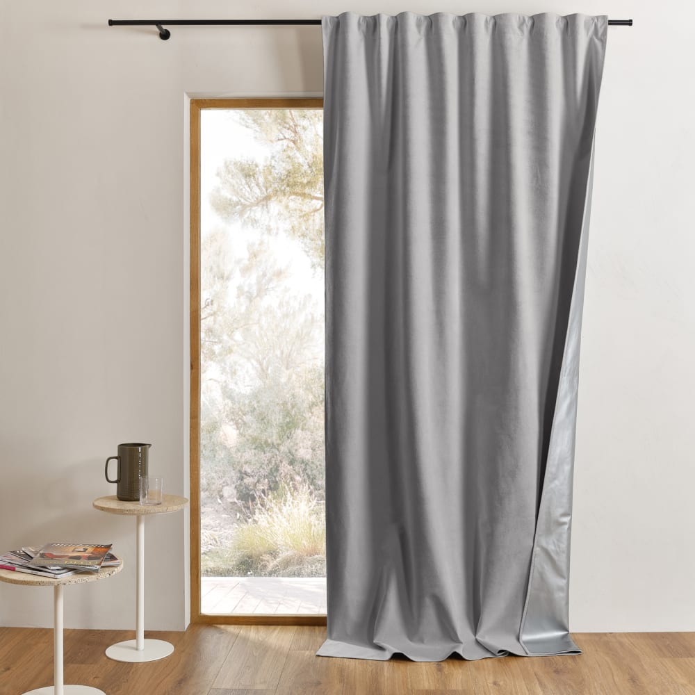 Home Maison 3-in-1-Sommer-Thermo- und Verdunkelungsvorhang style modern Grau Pes - Polyester