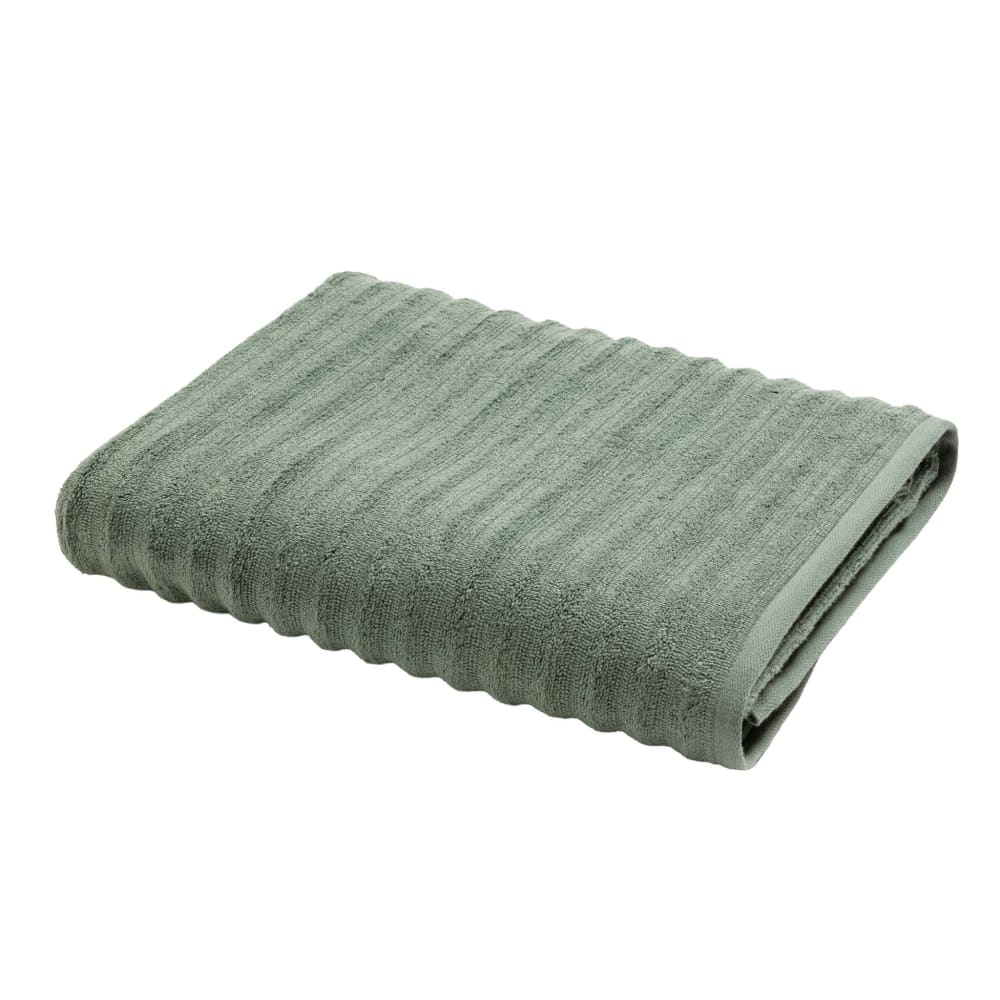 Drap de Bain tissage rayé sauge 90x150cm