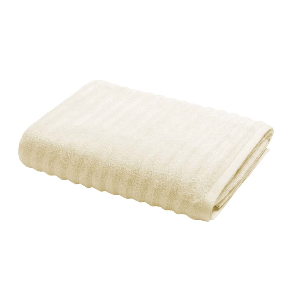 Drap de Bain tissage rayé ivoire 90x150cm