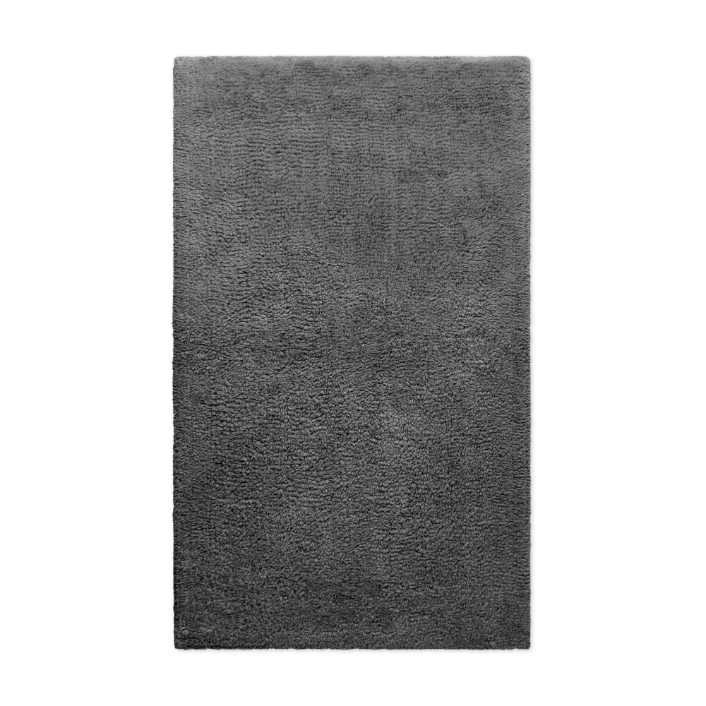 Tapis de bain gris granit en coton 55x65