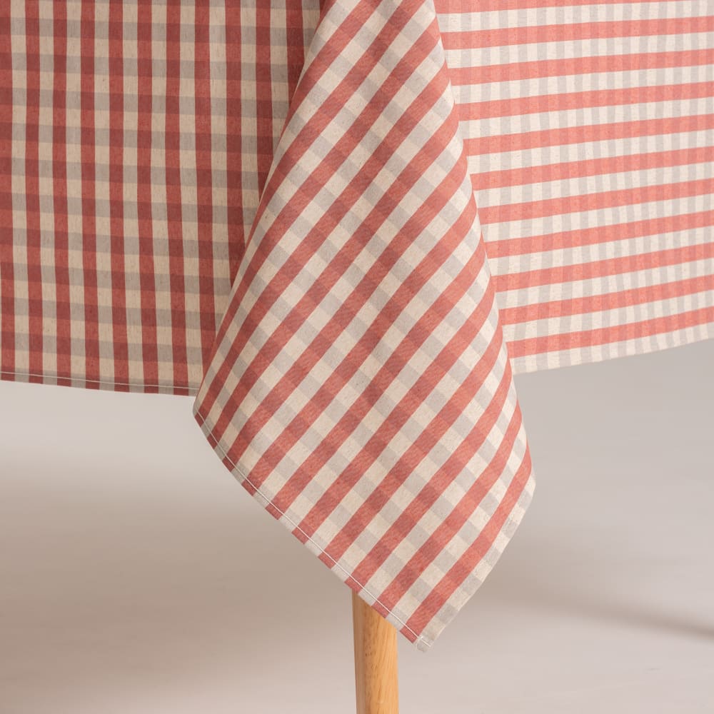 Abwaschbare Tischdecke mit Vichy-Karo, Rot 140x240 cm - Maisons