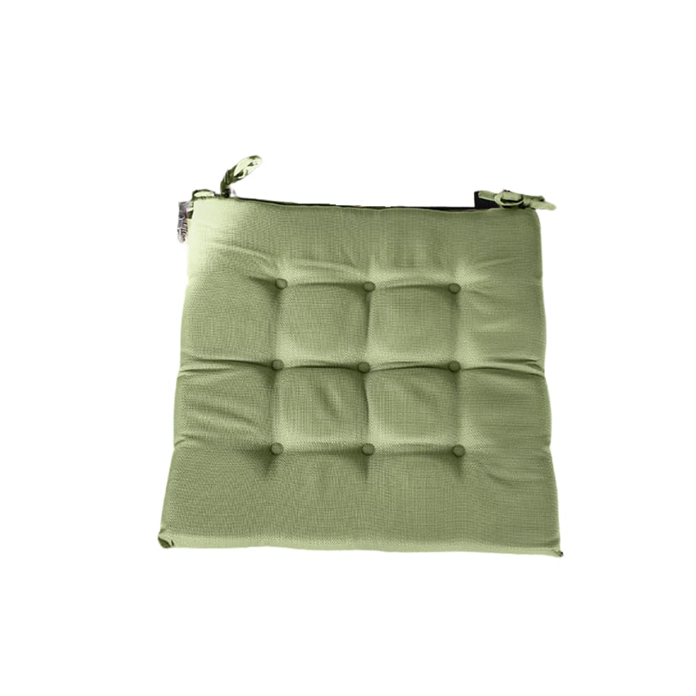 Galette de chaise outdoor unie déperlant et anti uv vert 40x40 cm