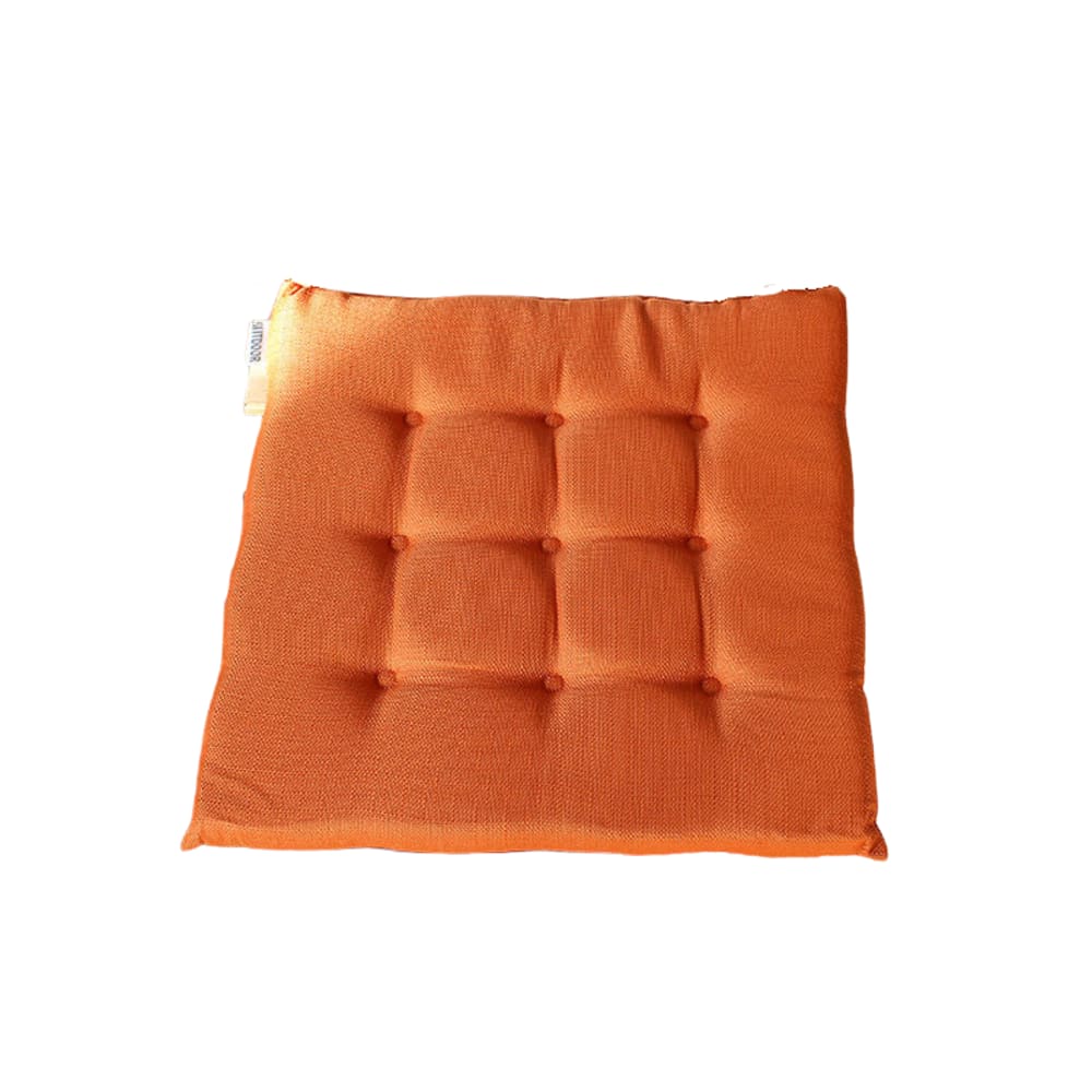Galette de chaise outdoor unie déperlant et anti uv orange 40x40 cm