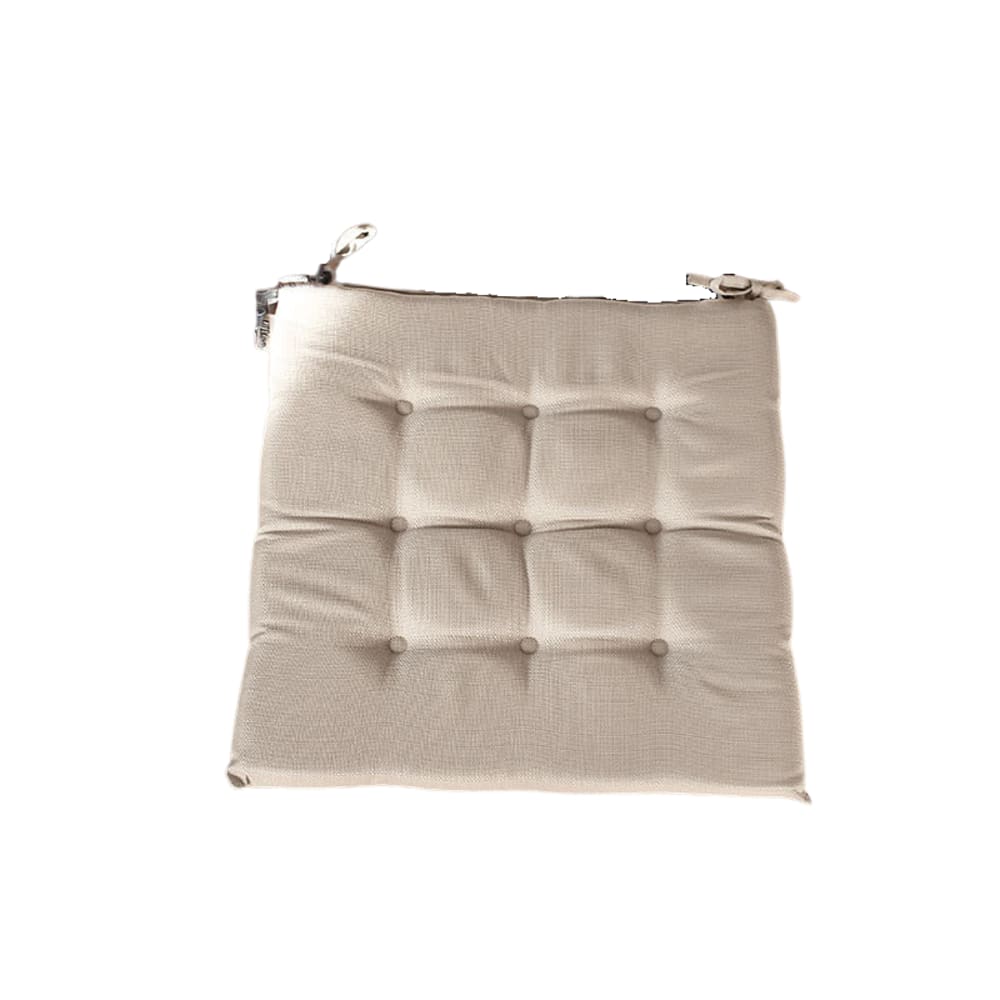 Galette de chaise outdoor unie déperlant et anti uv naturel 40x40 cm