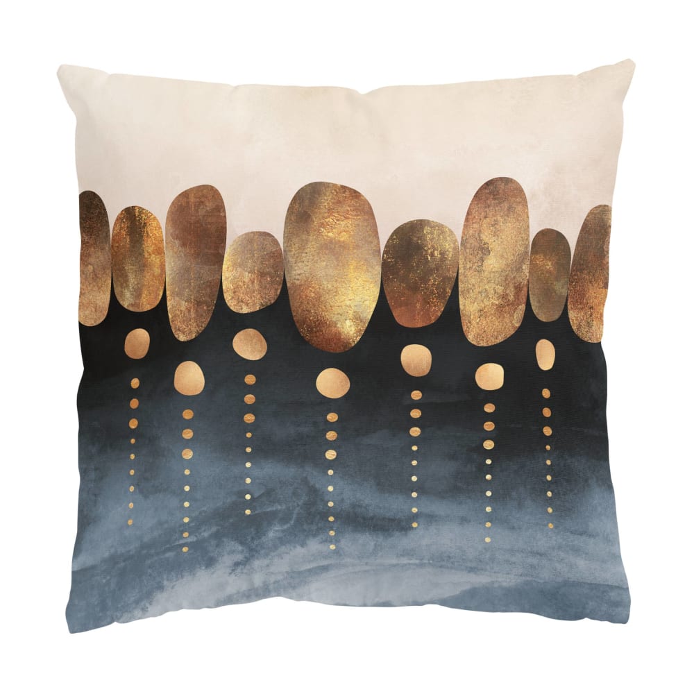 micasia Dekokissen Abstrakte Steine aus Polyester, gold 40 x 40 cm style modern Öko-Tex Zertifikat - Stoff