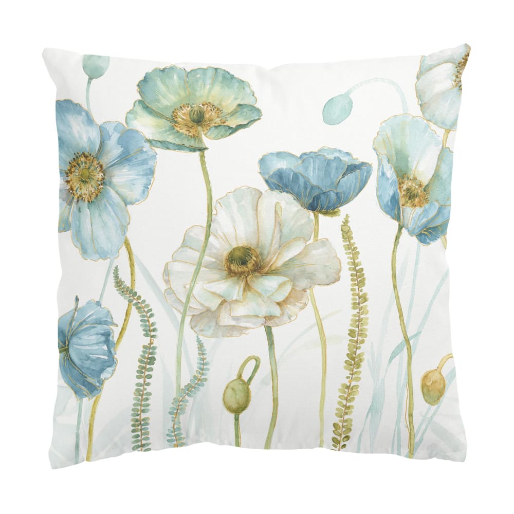 micasia Dekokissen Blüten aus Polyester, blau 40 x 40 cm style classic chic Öko-Tex Zertifikat - Stoff