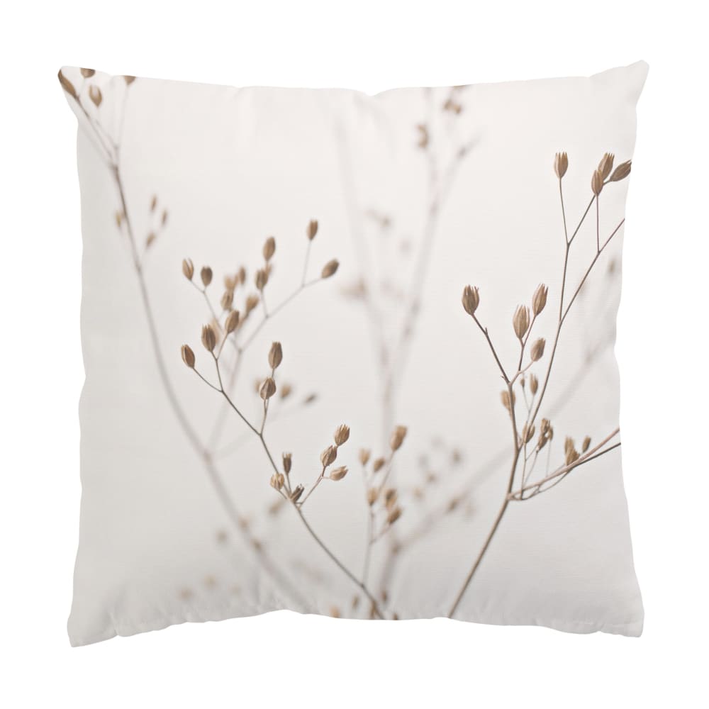 micasia Dekokissen Knospen am Wildblumenzweig aus Polyester, beige 40 x 40 cm style landhaus Öko-Tex Zertifikat - Stoff