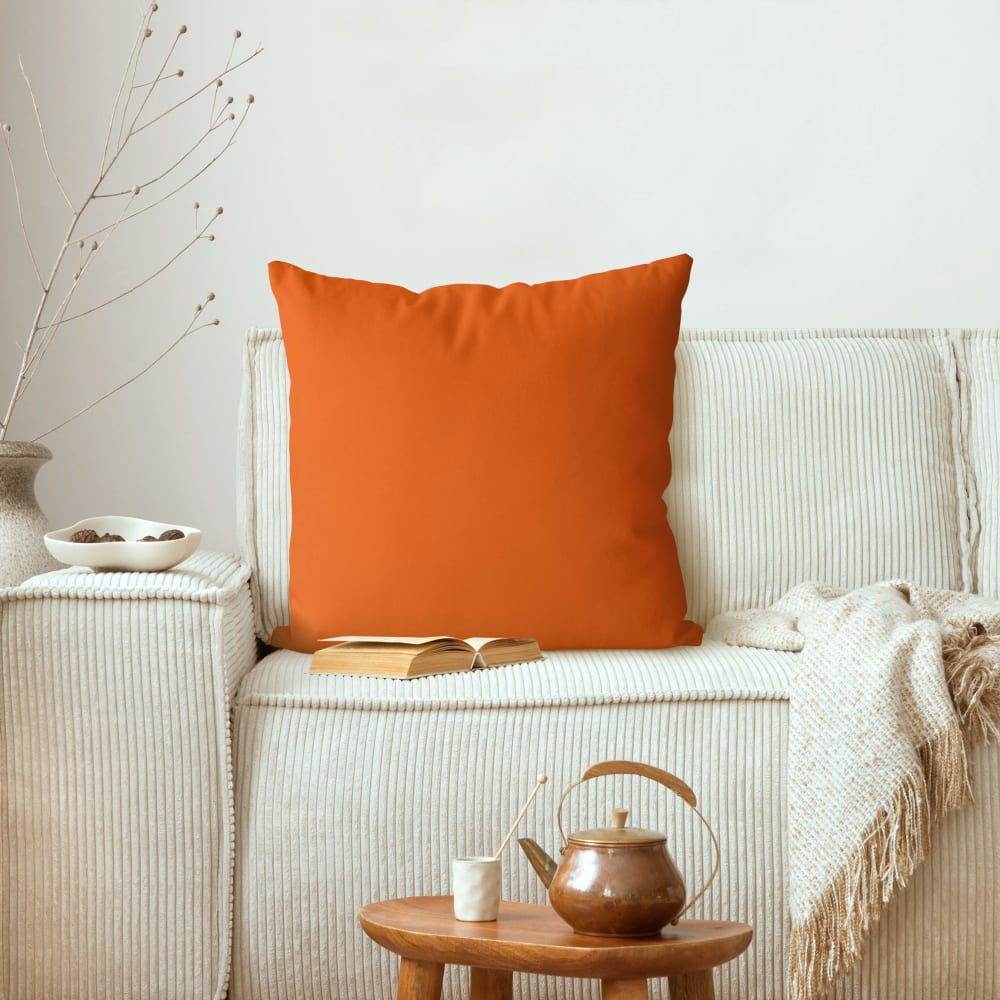 Dekokissen Mohn aus Polyester, orange 50 x 50 cm - Maisons Du